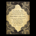 Vintage Black and Cream Lace invitations