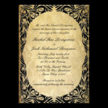 Vintage Black and Cream Wedding invitations