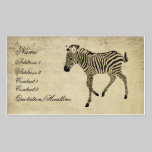 Vintage Black & Ivory Zebra Business Card/Tags business cards