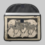 Vintage Black & Ivory Zebra  Macbook Sleeve macbook sleeves