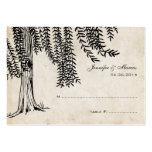 Vintage Black Weeping Willow Tree Business Card