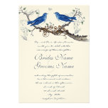 Vintage Blue Birds Wedding Invitations