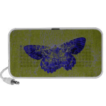 Vintage Blue Butterfly PC Speakers