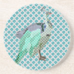 Vintage Blue Peacock Coaster coasters