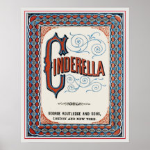 Vintage Book Cover Cinderella Print