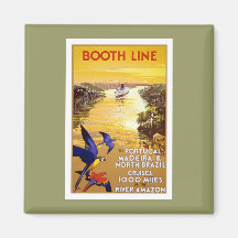 Vintage Booth Line Amazon Magnets