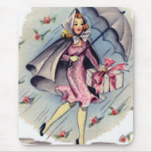 Vintage Bridal Shower Guest Mouse Mat