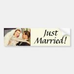 Vintage Bride and Groom; Happy Newlyweds Bumper Stickers