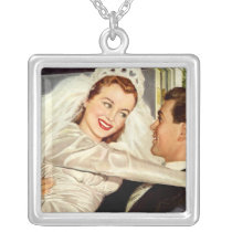 Vintage Bride and Groom; Happy Newlyweds Custom Jewelry
