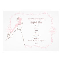 Vintage Bride Bridal Shower Invitation