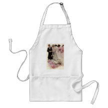 Vintage Bride Groom, Victorian Wedding Ceremony Apron