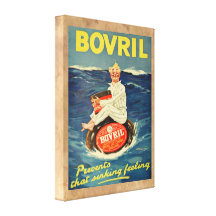 Vintage British Beef Drink Advertising 1920 Canvas Print