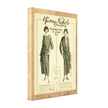 Vintage British Fashion Advertising Stretched Canvas Prints