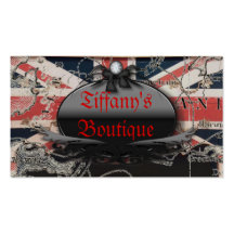 Vintage British Flag Fashion Boutique Business Business Card
