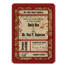 Vintage Broadway Poster Movie Ticket Wedding Invite