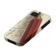 Vintage Business Math Equation Addition Red Pencil iPhone 4/4S Covers