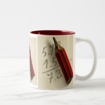 Vintage Business Math Equation Addition Red Pencil Coffee Mug