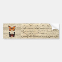 Vintage butterflies collection bumper sticker