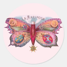 Vintage Butterfly Cigar Sticker