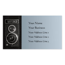 Vintage Camera Lens Chubby Business Card