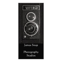 Vintage Camera Lens Photographers Promotional Card Full Color Rack Card