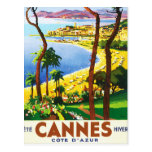 Vintage Cannes Cote D'Azur French Travel Poster Post Cards