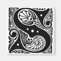 Vintage Capital Letter S - Magnet