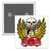 Vintage Car 50th Birthday Gifts Pins