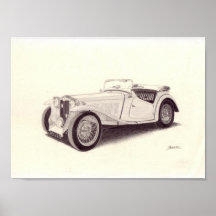 Vintage Car: MG TC Print