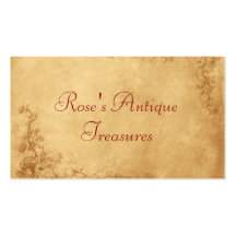 Vintage Caramel Brown Business Cards