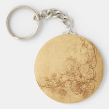 Vintage Caramel Brown Key Chain