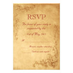 Vintage Caramel Brown Personalized Invitations