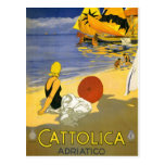 Vintage Cattolica Italian Travel Art Post Card
