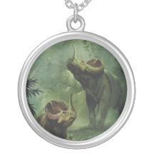 Vintage Centrosaurus Dinosaur in the Jungle Jewelry