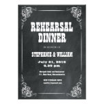 Vintage Chalkboard Rehearsal Dinner Card invitations