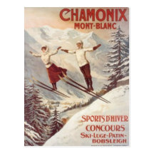 Vintage Chamonix, Mont-Blanc, France - Postcards