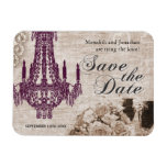 Vintage Chandelier Save the Date Magnets