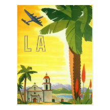 Vintage Change of Address, Los Angeles Mission Postcard