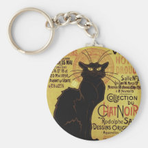 Vintage Chat Noir, Vente Hôtel Drouot Steinlen Key Chains