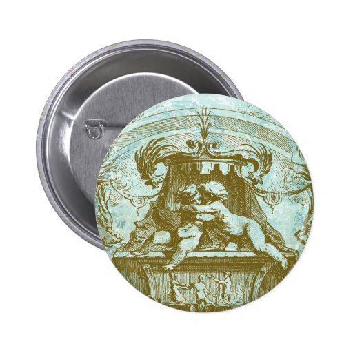 Vintage Cherub Save the Date Design Pinback Buttons