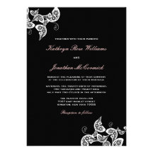 Vintage Chic Floral White Peacock Wedding Invite