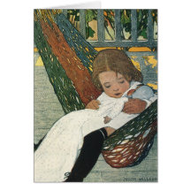 Vintage Child Hammock Doll; Jessie Willcox Smith Cards