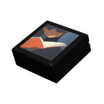 Vintage Child Reading a Book, Back to School Time! Jewelry Boxes