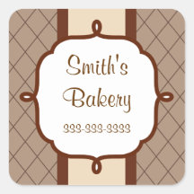Vintage Chocolate Business Stickers