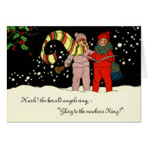 Vintage Christmas Card Carolers