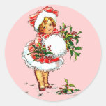 Vintage Christmas Child Stickers