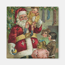 Vintage Christmas Fridge Magnet