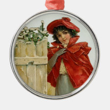 Vintage Christmas Girl Ornaments