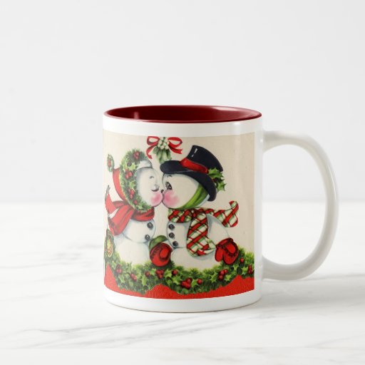 Vintage Christmas Kiss Mug