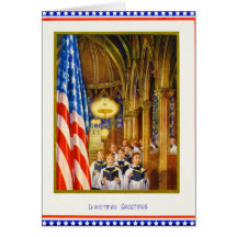 Vintage Christmas Military Card